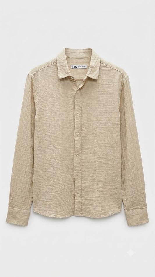Crinkle Linen Shirt