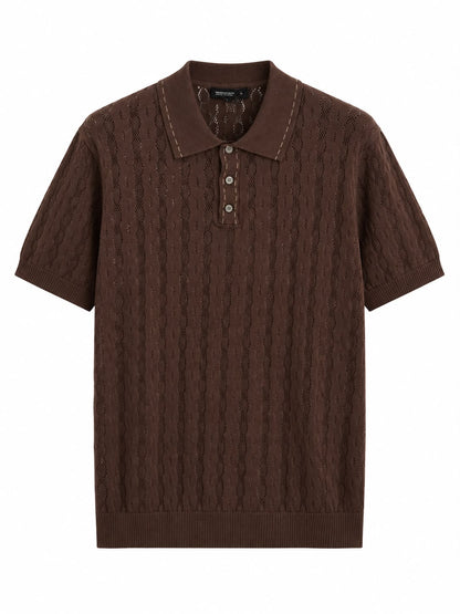 Premium Cable Knit Polo