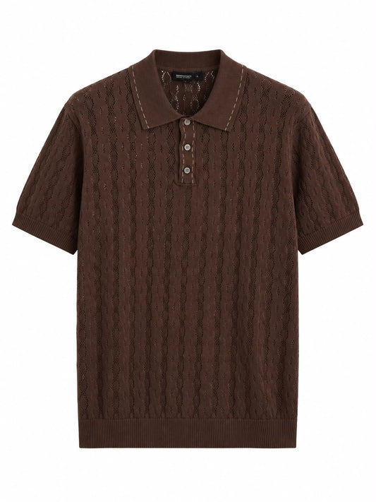 Premium Cable Knit Polo