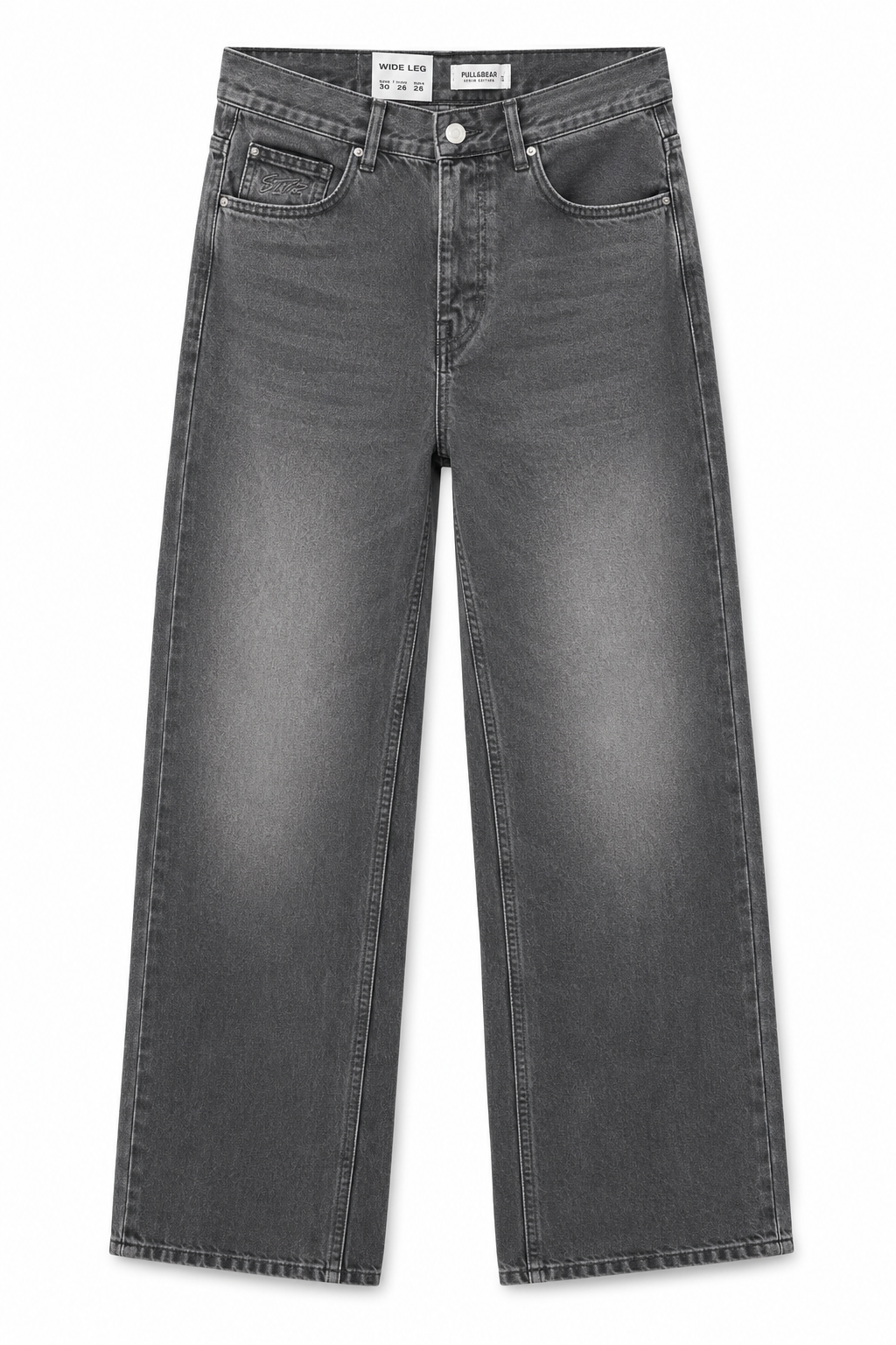 PULL&BEAR Wide Leg Jeans - Grey