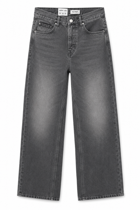 PULL&BEAR Wide Leg Jeans - Grey