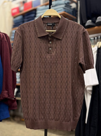 Premium Cable Knit Polo