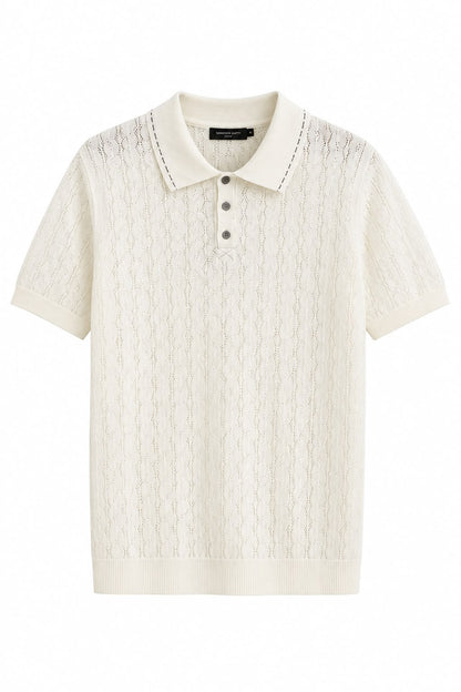 Premium Cable Knit Polo