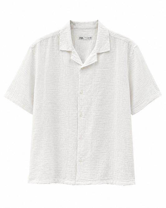 Crinkle Linen Short Sleeves Shirt
