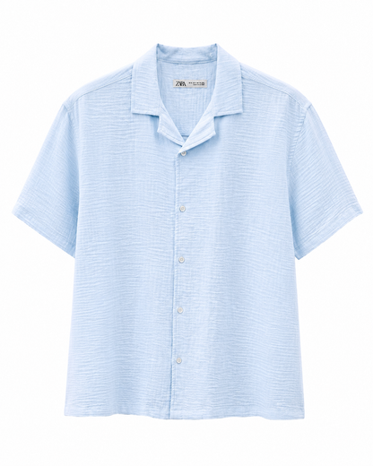 Crinkle Linen Short Sleeves Shirt