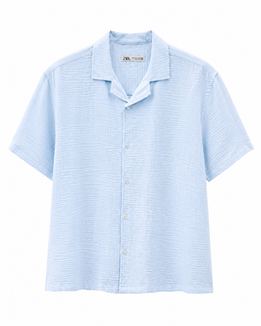 Crinkle Linen Short Sleeves Shirt