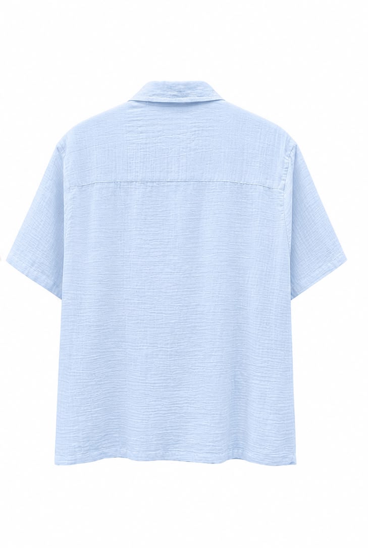 Crinkle Linen Short Sleeves Shirt